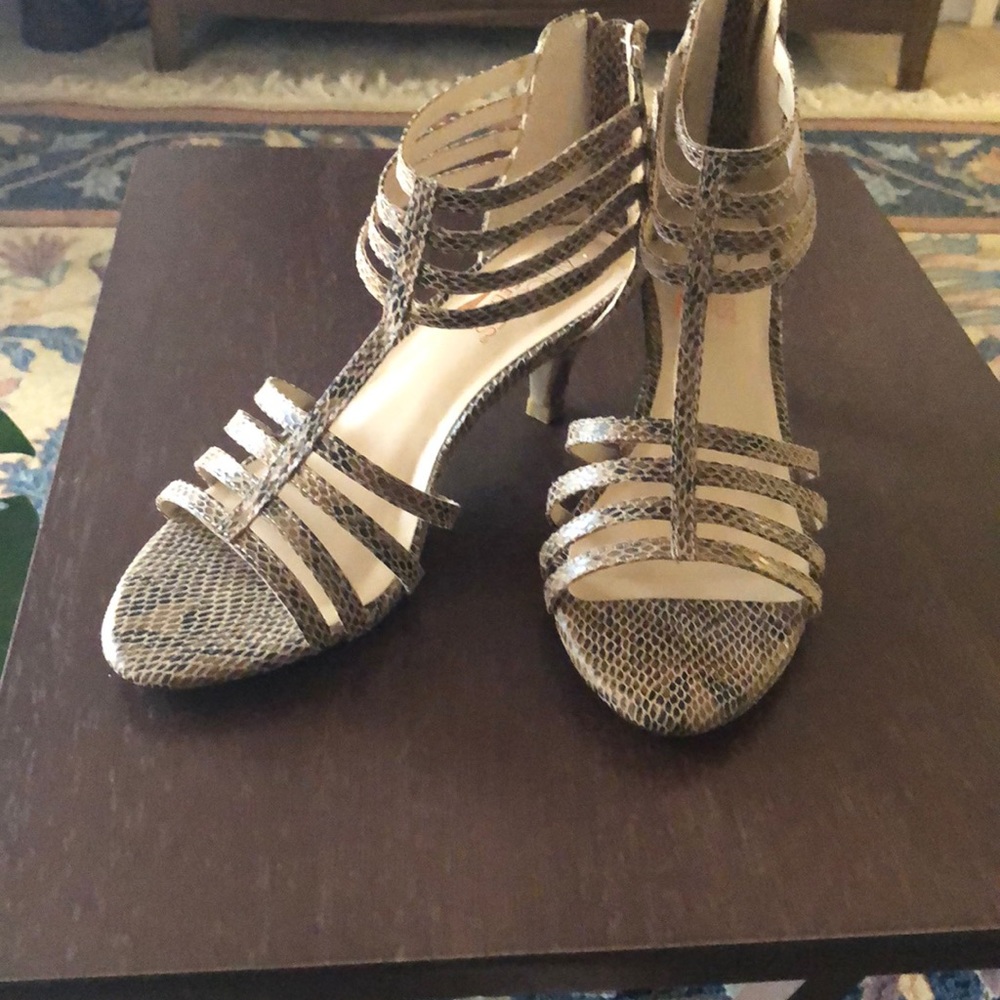 Snake print heels